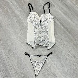 Lace lingerie v string thong